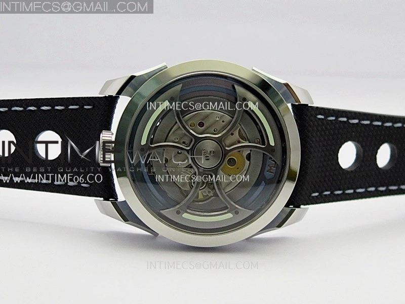 MB&F M.A.D.1.Blue SS K11F 1:1 Best Edition on Black Leather Strap Miyota 821A